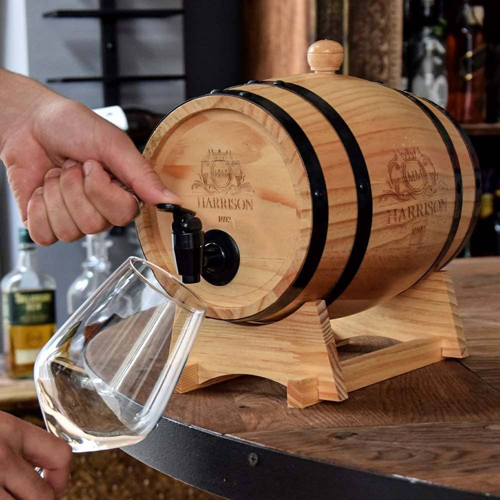 Wooden Barrel Dispenser - 3L