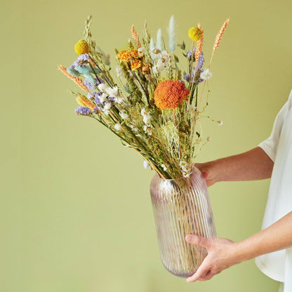 Dried Flowers Bouquet Orange Pastel Small