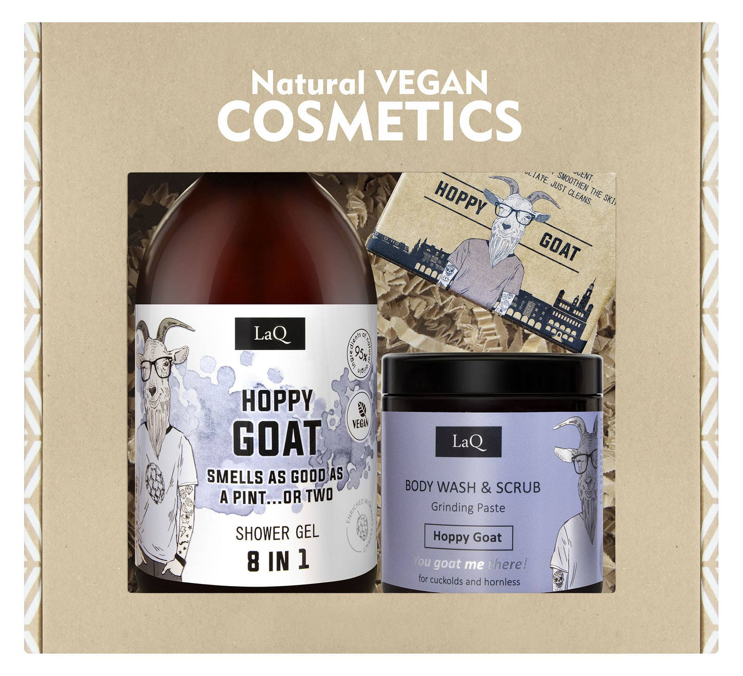 Hoppy Goat Giftset Shower Gel & Body Scrub & Soap Bar