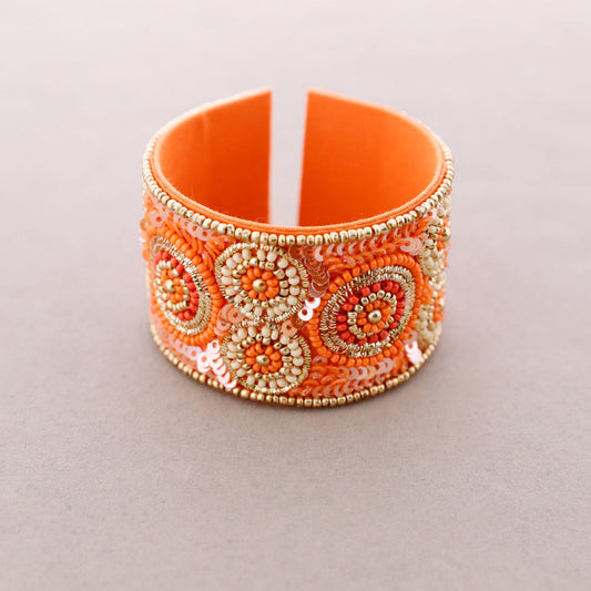 Adjustable Ethnic Beaded Bracelet: Naranaja