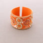 Orange Adjustable Ethnic Beaded Bracelet-Naranaja