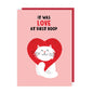 Love At First Boop Cat Valentine's Day Card: Cellophane