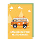 Next Adventure Good Luck Campervan Card: Cellophane