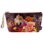 Velvet satin-nylon pouch - Dutch flowers