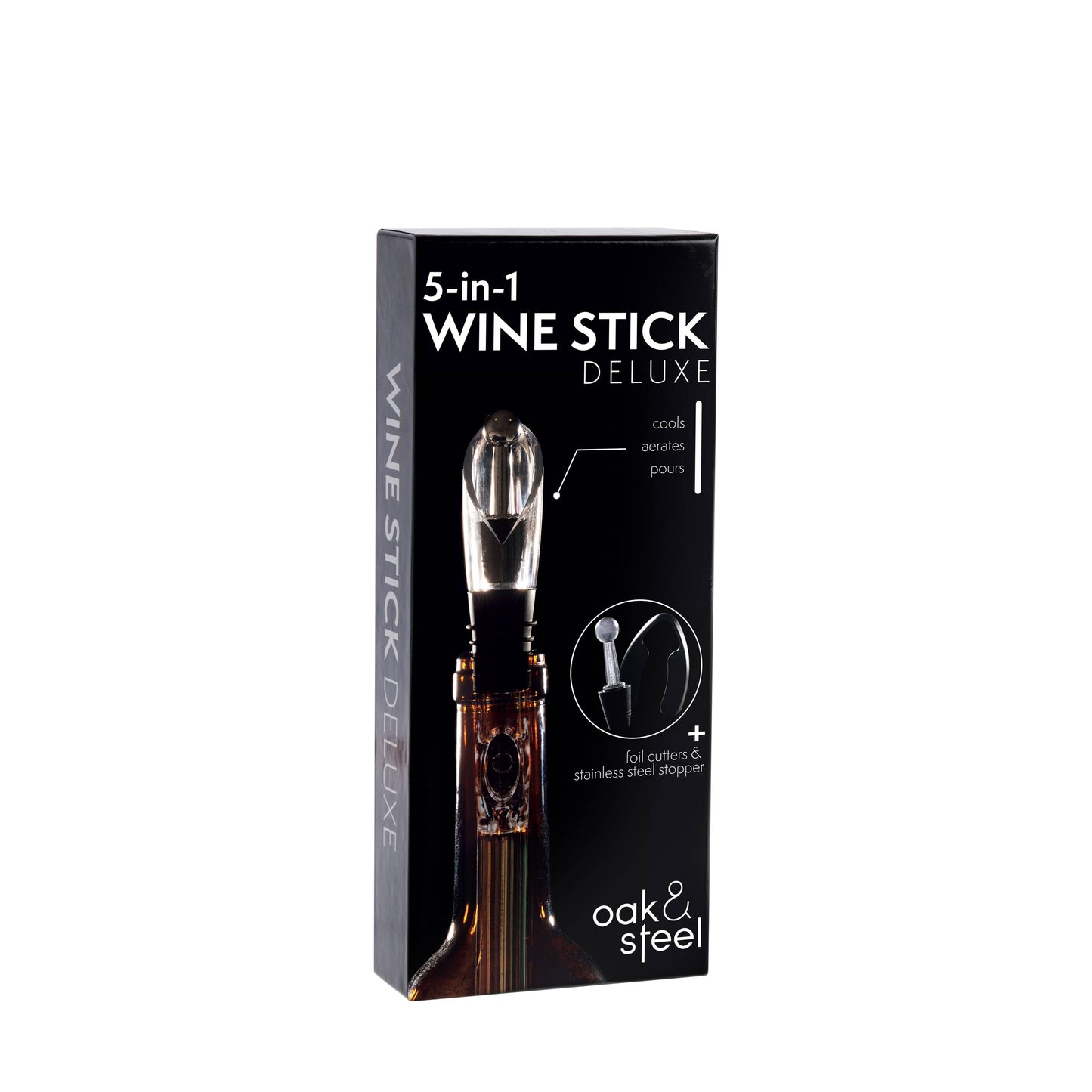 5-in-1 Deluxe Stainless Steel Wine Accessory Gift Set