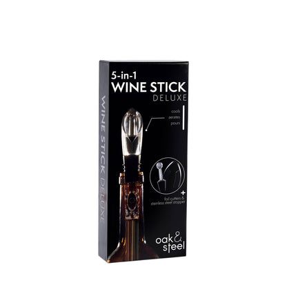 5-in-1 Deluxe Stainless Steel Wine Accessory Gift Set