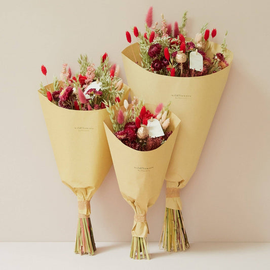 Dried Flowers Bouquet Red Allure Small