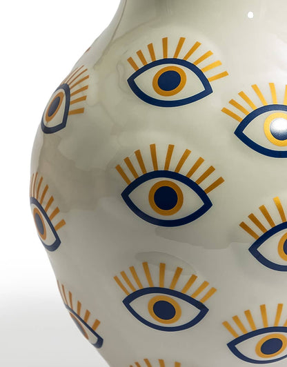 Large Ceramic Multi "Nazar" Eye Vase