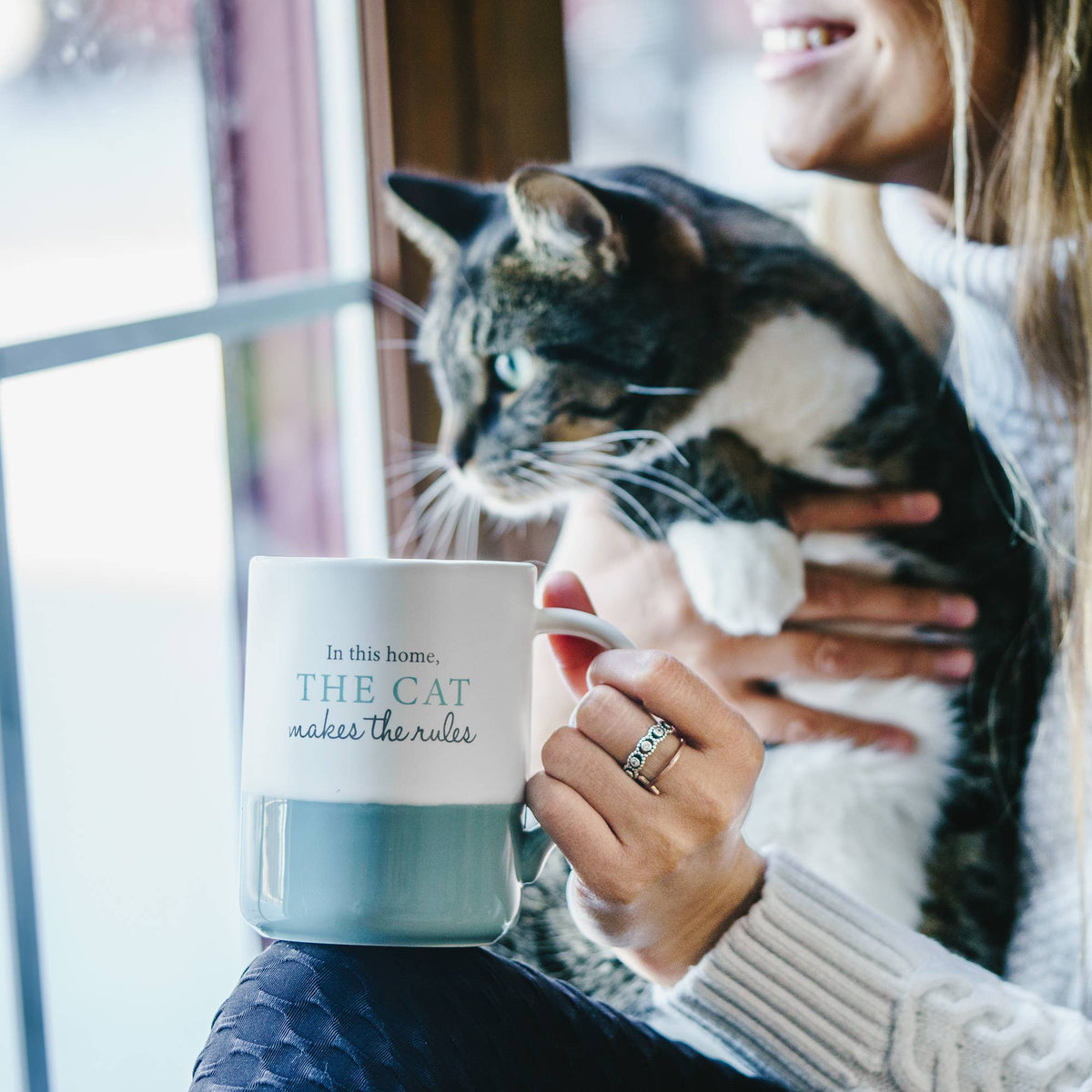 In This Home The Cat Makes The Rules -Mug