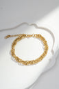 Twist Light Bracelet — Hammered Gold Stainless Steel: Or jaune