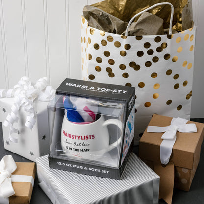 Hairstylist Know That Love Is In The Air -Mug and Sock Set