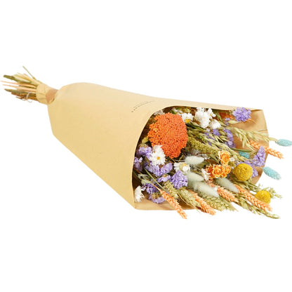 Dried Flowers Bouquet Orange Pastel Small