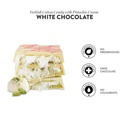 Angel’s Hair White Chocolate Pistachio & Cotton Candy, 90G