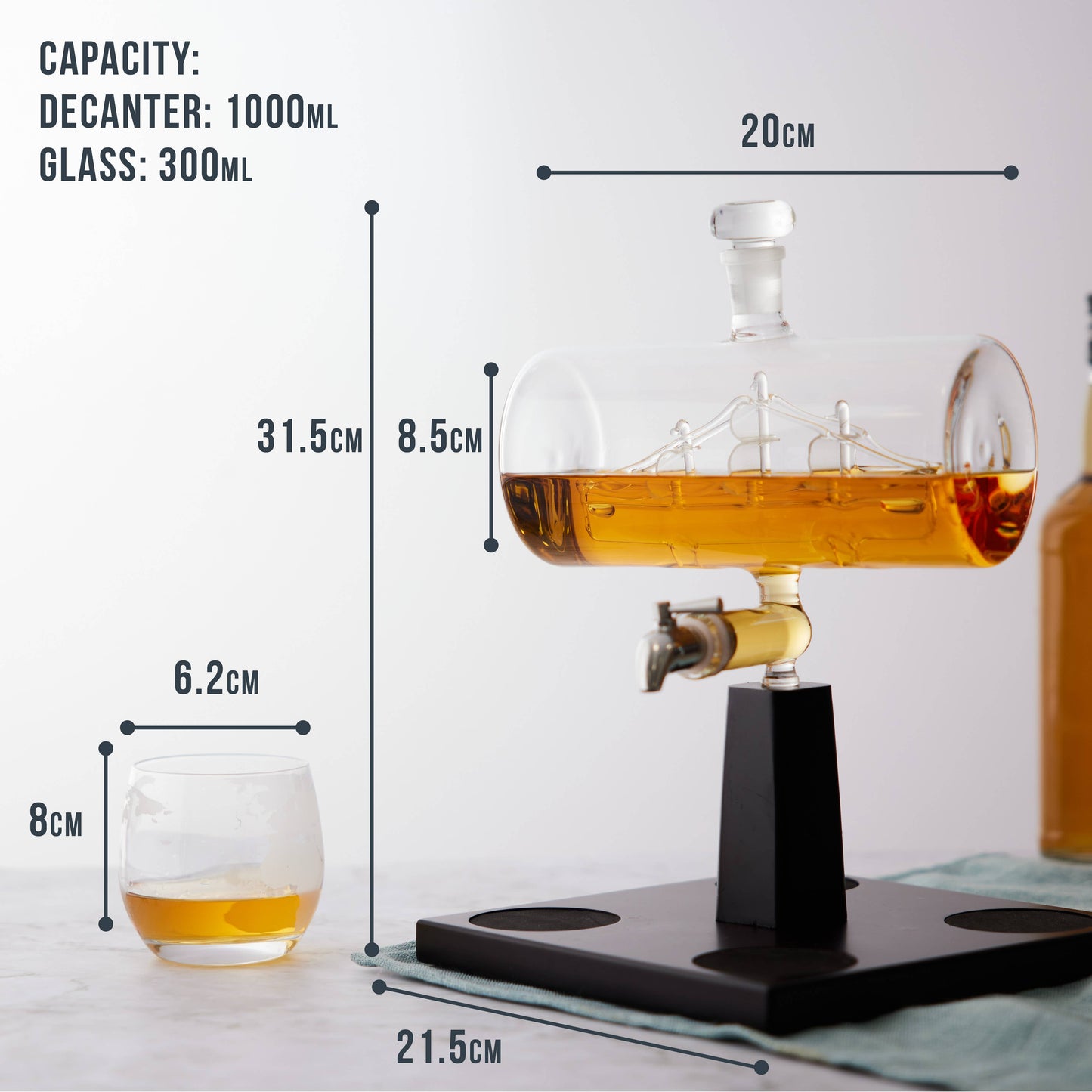 Ship Whiskey Decanter Set