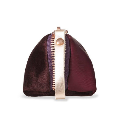 Satin-nylon velvet embroidered pencil case - beauty brains