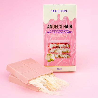 Angel’s Hair White Chocolate with Dried Raspberry Powder,90G