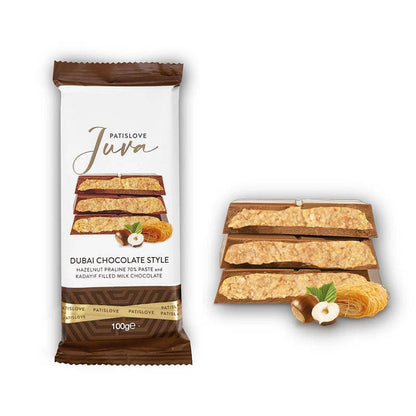 Hazelnut Praline & Kadayif Milk Chocolate, 100G