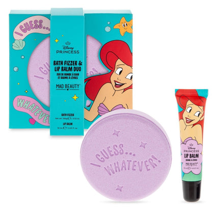 Mermaid Ariel Bath Fizzer And Lip Balm Duo