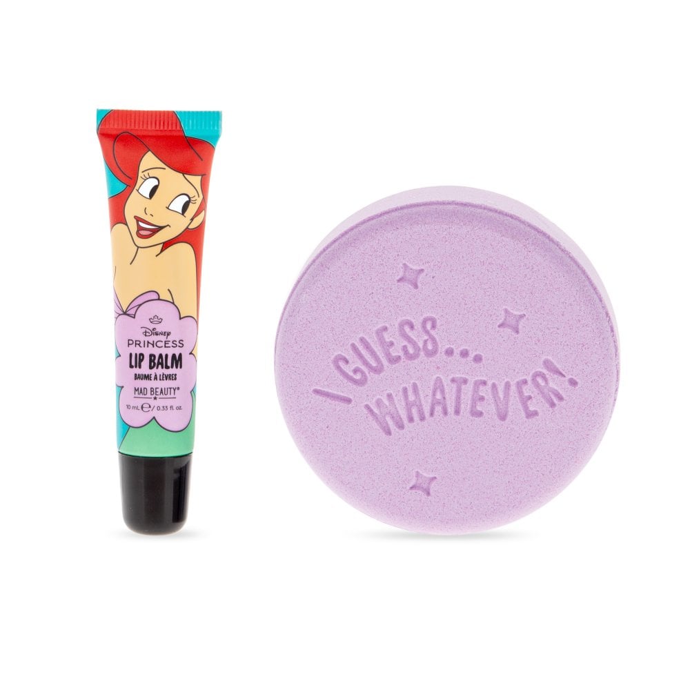 Mermaid Ariel Bath Fizzer And Lip Balm Duo