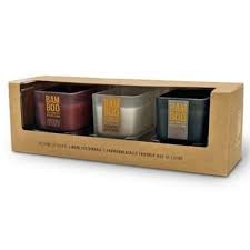 Bamboo Candle Mini Set Of 3