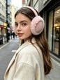 Women's Earmuffs In Suede And Faux Fur Rose