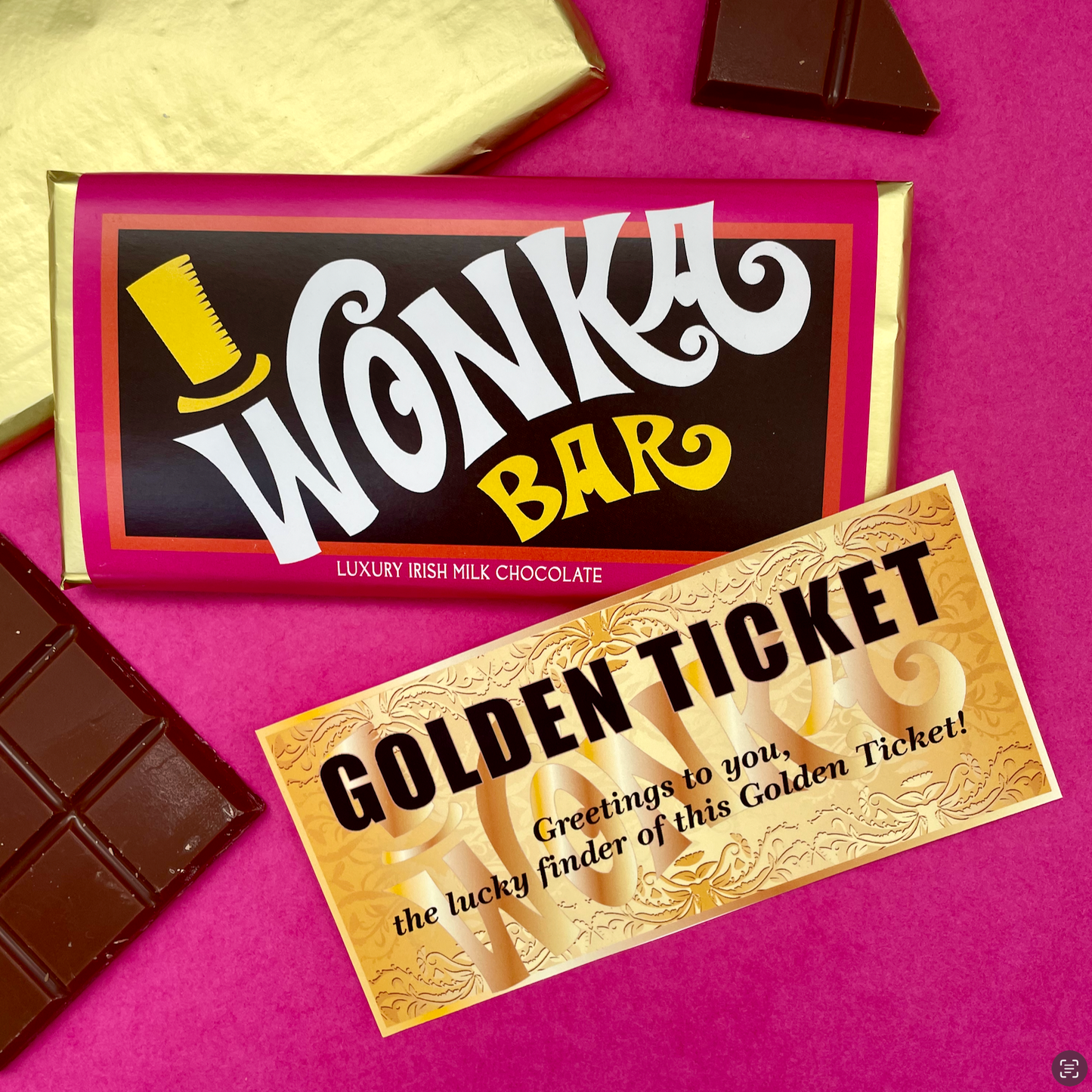 WONKA Bar with Golden Ticket (NonMetallic)