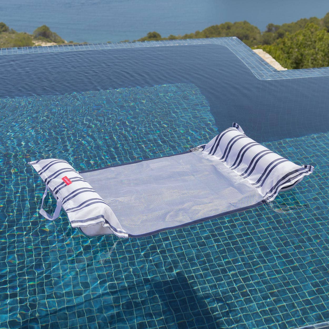 White & Blue Pool Hammock