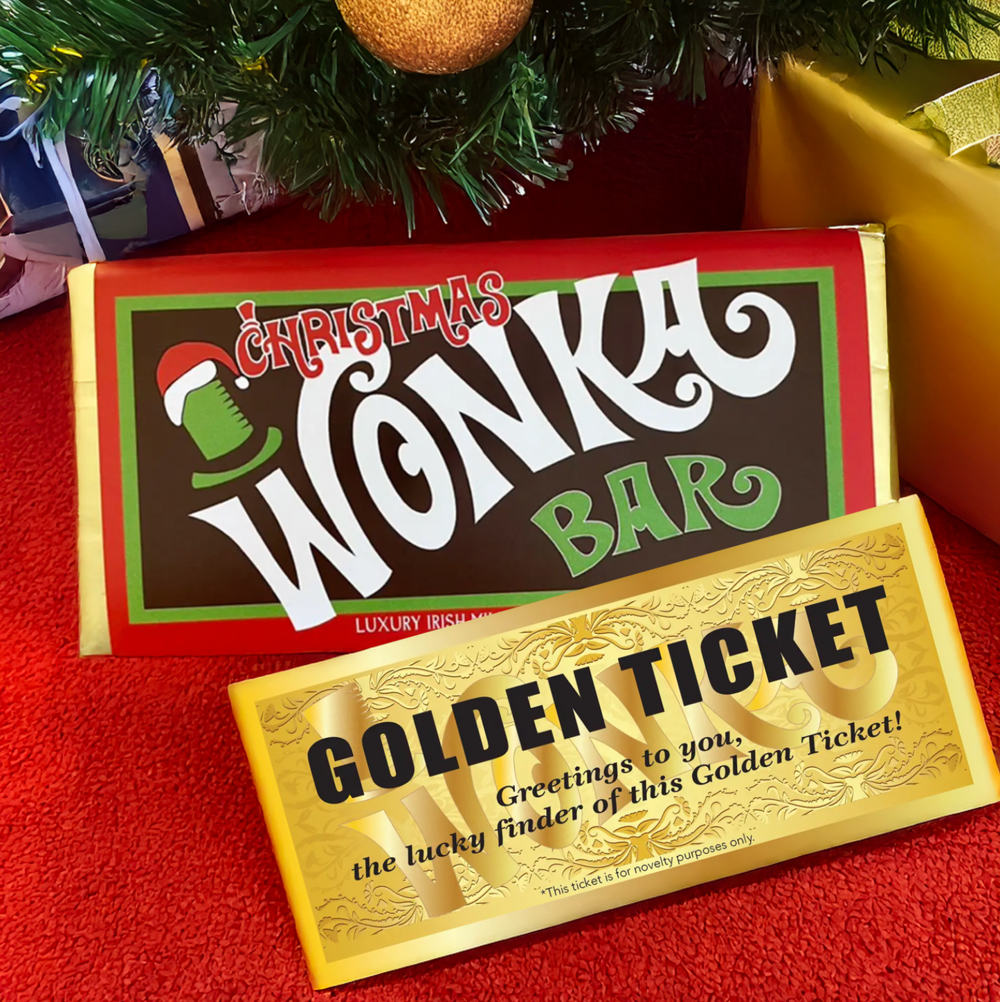 CHRISTMAS WONKA Bar with Golden Ticket (Limited)