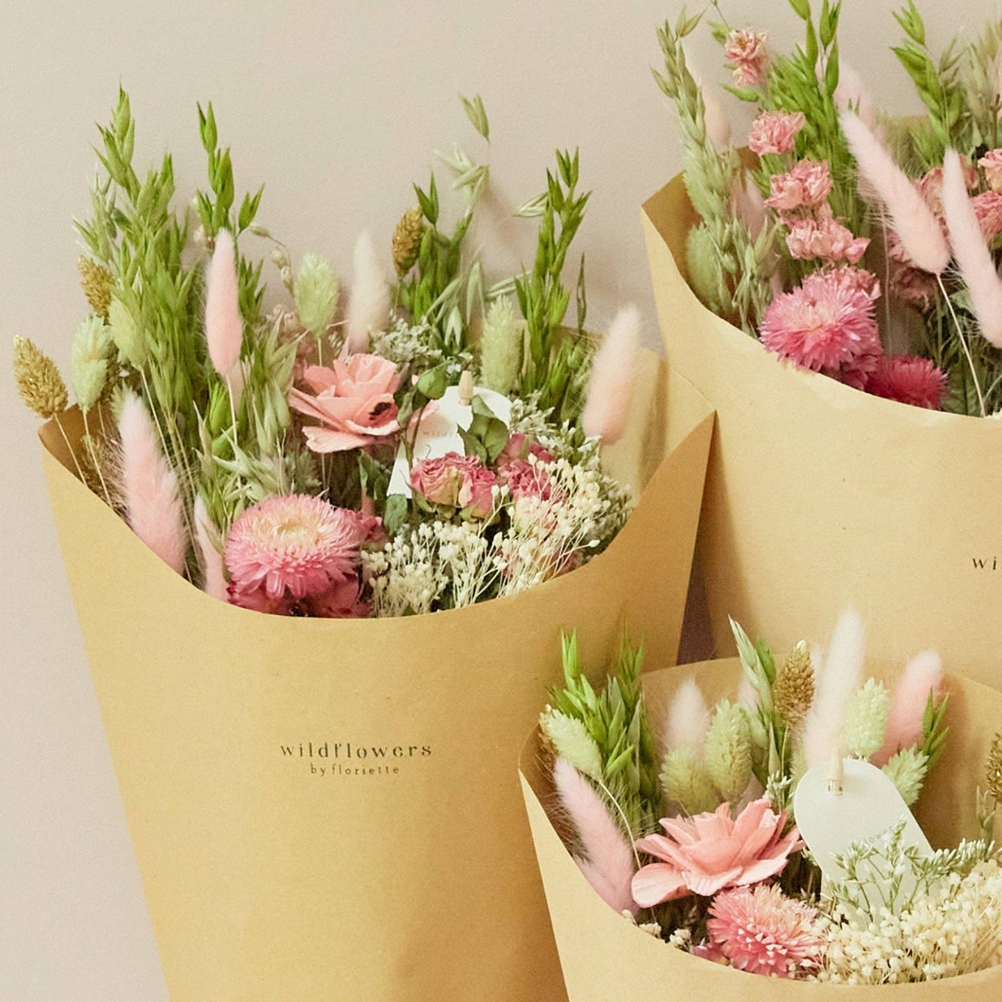 Dried Flowers Bouquet Pink Elegance Small