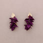 (A) Petal Drop Earrings: Fuchsia
