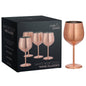 4 Matte Rose Gold Wine Glasses