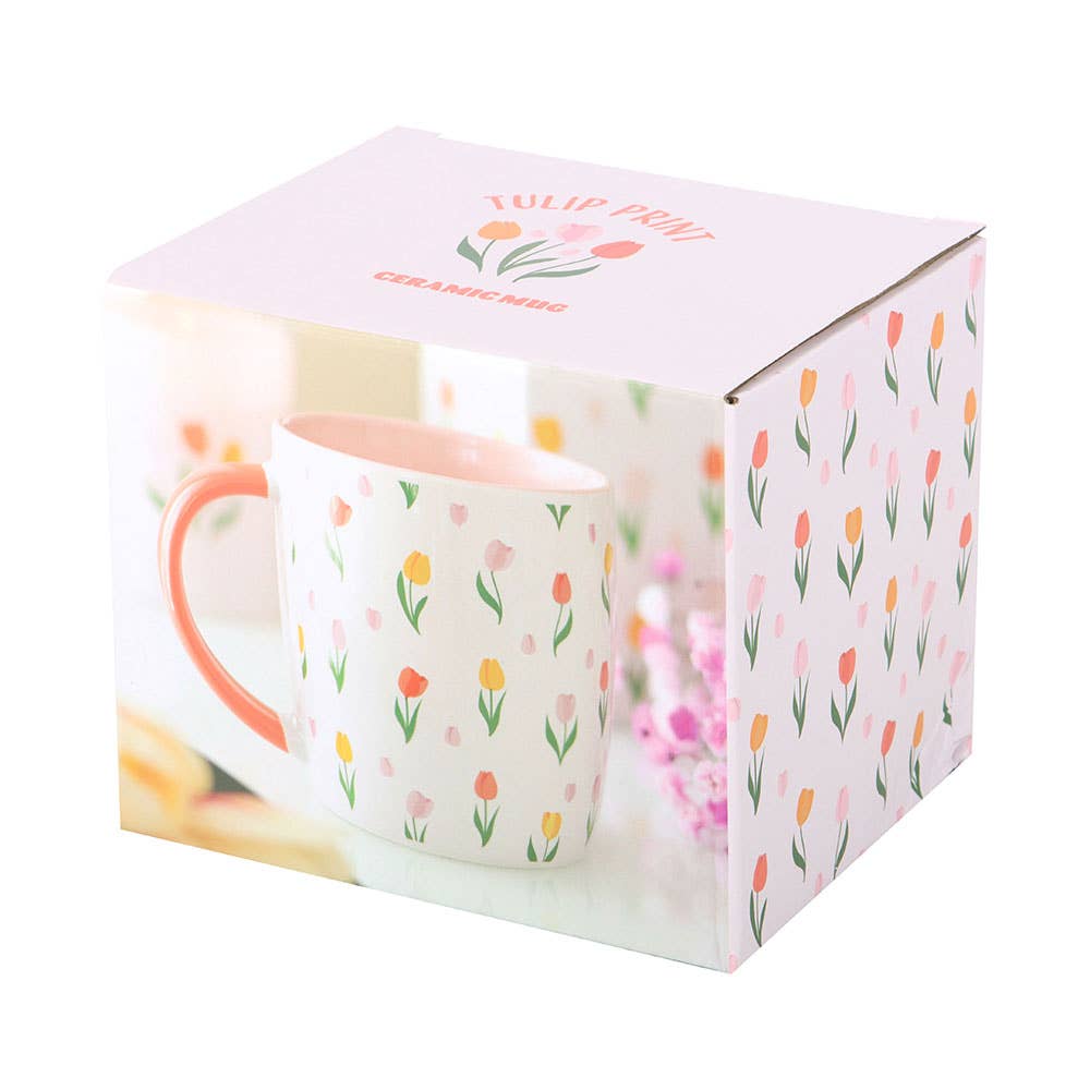 Spring Tulip Print Mug