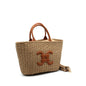 Basket handbag with logo Camel