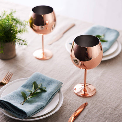 4 Rose Gold Gin Glasses