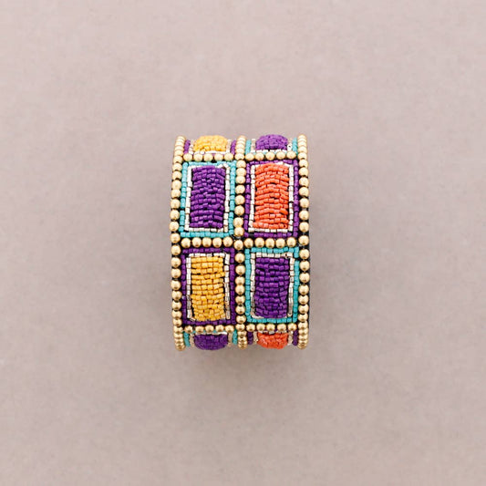 Adjustable Bracelet, Sequins, Rectangular Separations: Combined 1