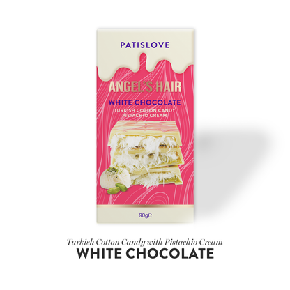 Angel’s Hair White Chocolate Pistachio & Cotton Candy, 90G