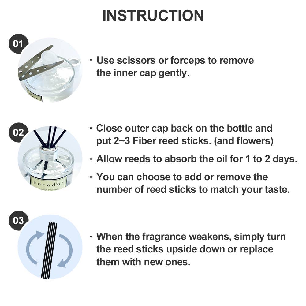 Cocodor Signature Reed Diffuser 200ml - Pure Cotton Scent