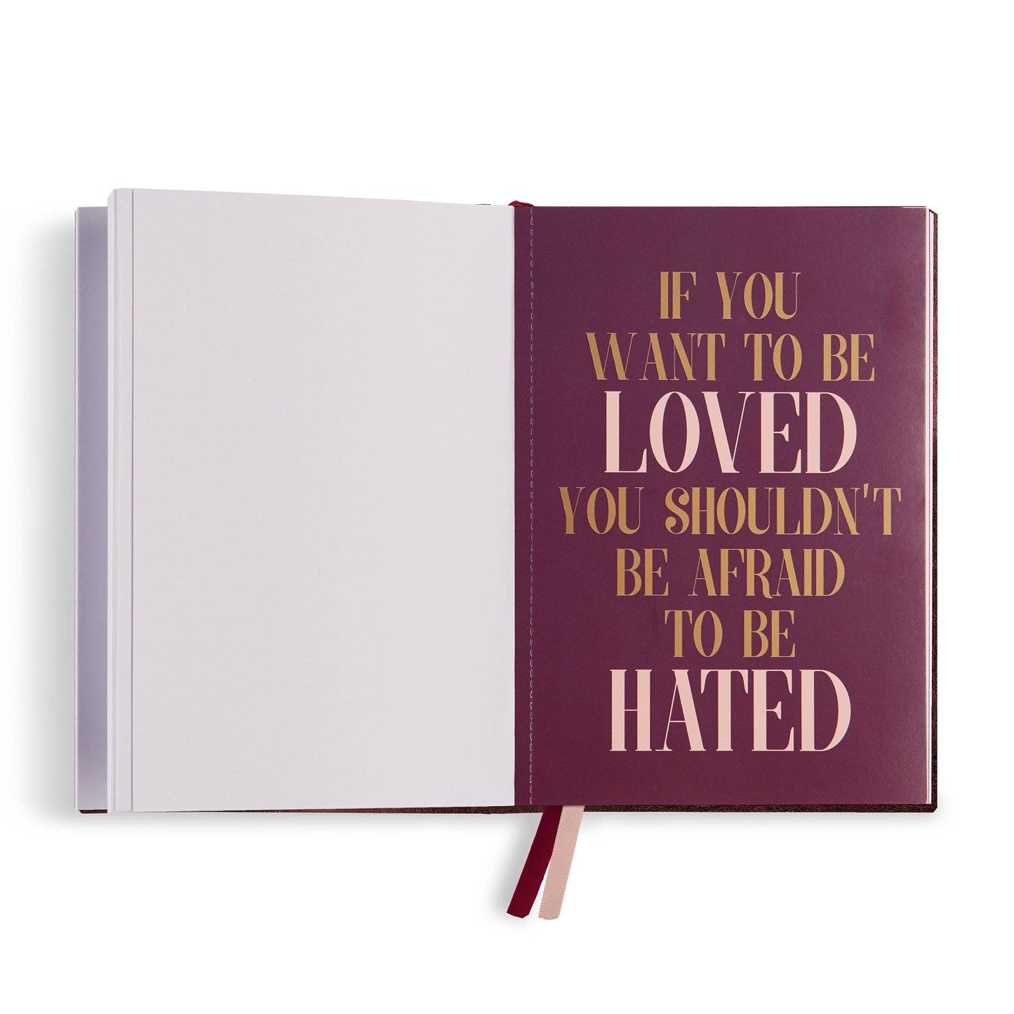 Embroidered quote notebook - "Well Behaved Women"