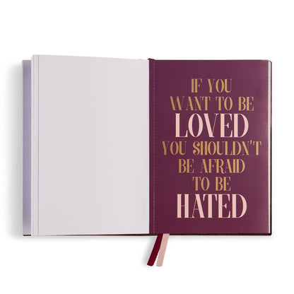 Embroidered quote notebook - "Well Behaved Women"