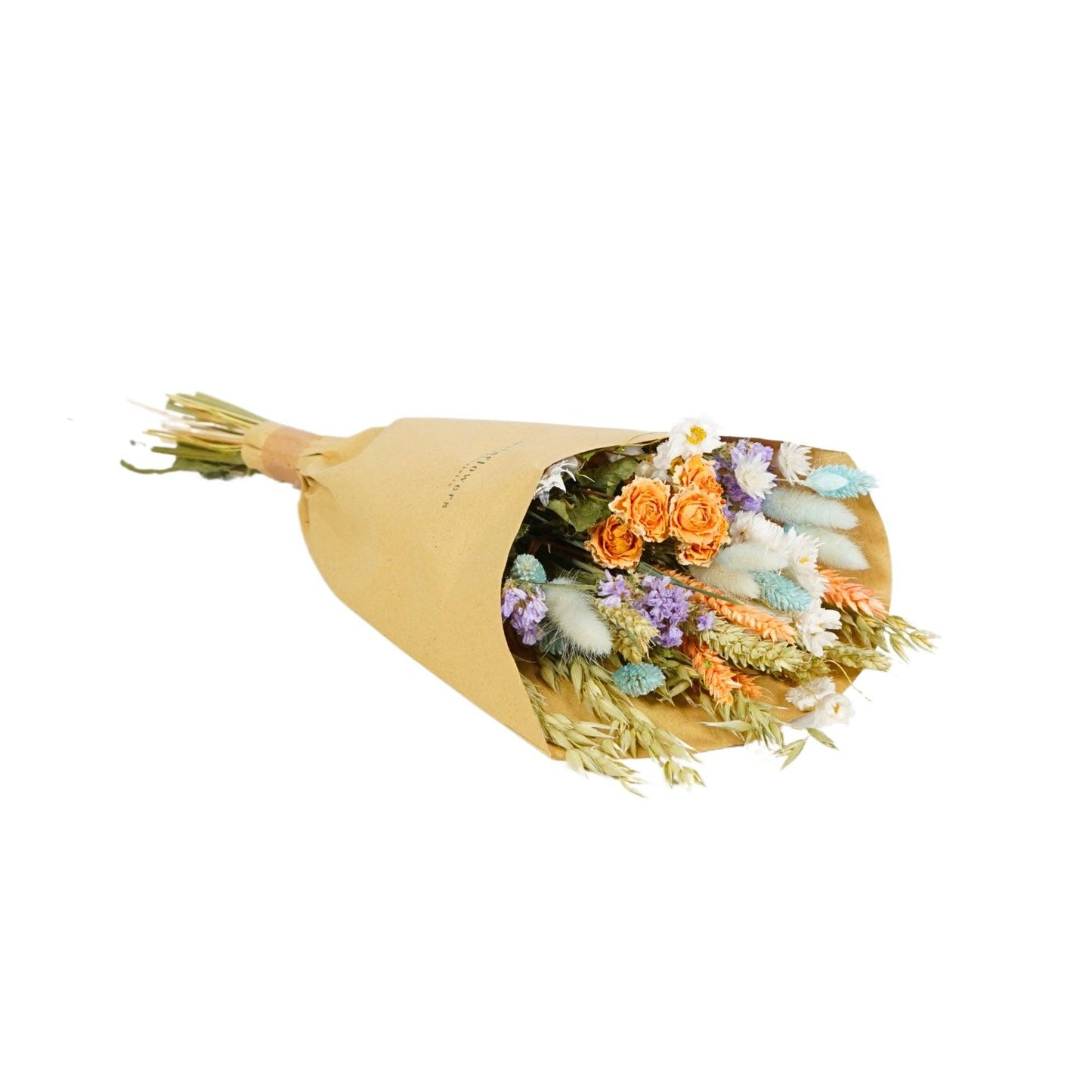 Dried Flowers Bouquet Orange Pastel Small