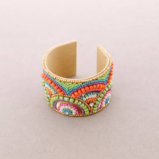 ADJUSTABLE BRACELET BEADS BEADS: Multicolored
