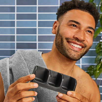 Black Self Draining Soap Dish