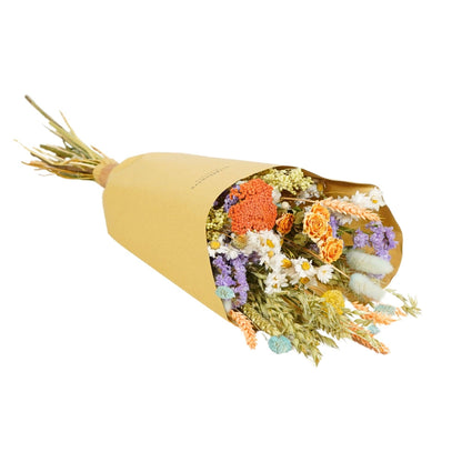 Dried Flowers Bouquet Orange Pastel Small