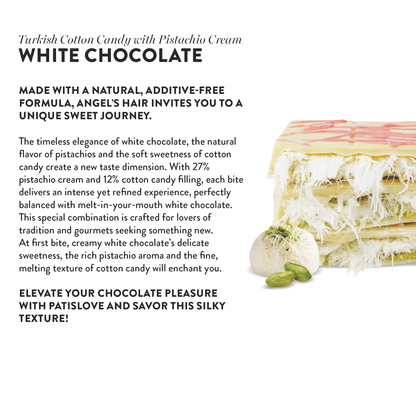 Angel’s Hair White Chocolate Pistachio & Cotton Candy, 90G