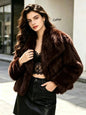 Short Women's Faux Fur Jacket Cafe
