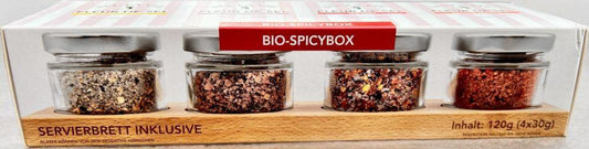 Servierbrett Inklusive Sel La Vie Fleur De Sel Bio Spicybox, 30g X 4