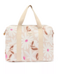 Taupe Flower Pocket Computer Bag