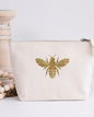 Gold Bee Zip Pocket