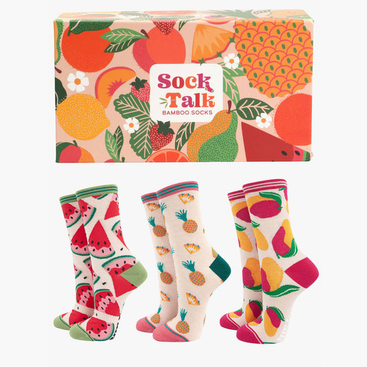 Woman Bamboo Sock Citrus Fruit Gift Box