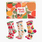 Woman Bamboo Sock Citrus Fruit Gift Box